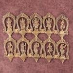 Exquisite Pure Brass Vishnu Dashavatar Wall Hanging 18" | Meticulous Handcrafted Detail | 5 kg Spiritual Masterpiece | 13.5" Height | Divine Home Decor